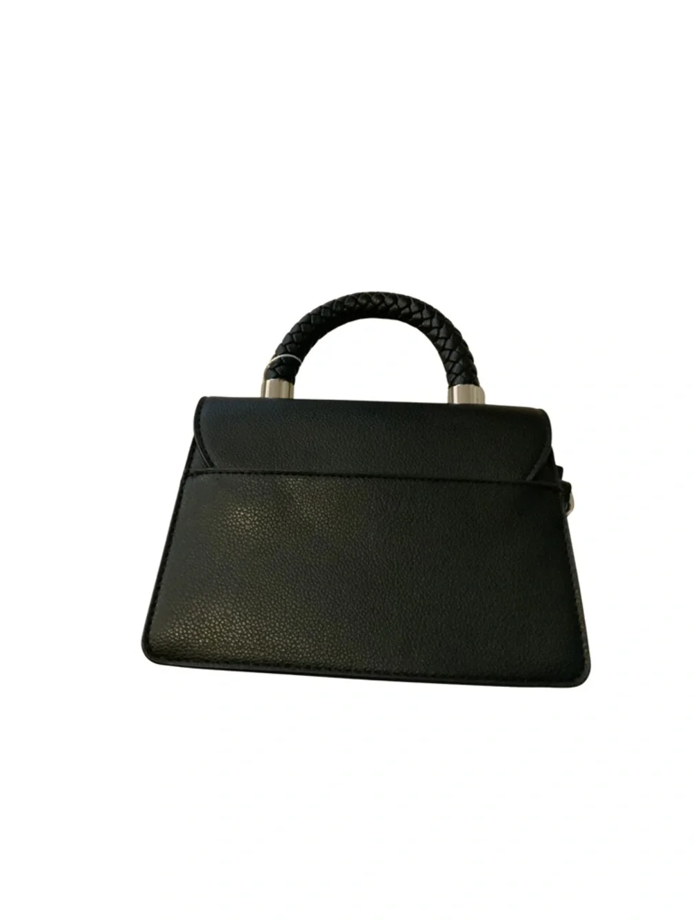 HB137. Christian Lacroix Black Braided-Handle Satchel - Picture 4 of 5
